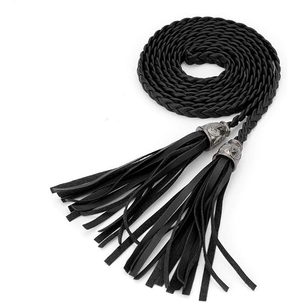 Allegra K Women\'s Tassel Braided Belts Skinny Woven Waist Belts for Skirt Dress Allegra K Women main image 3