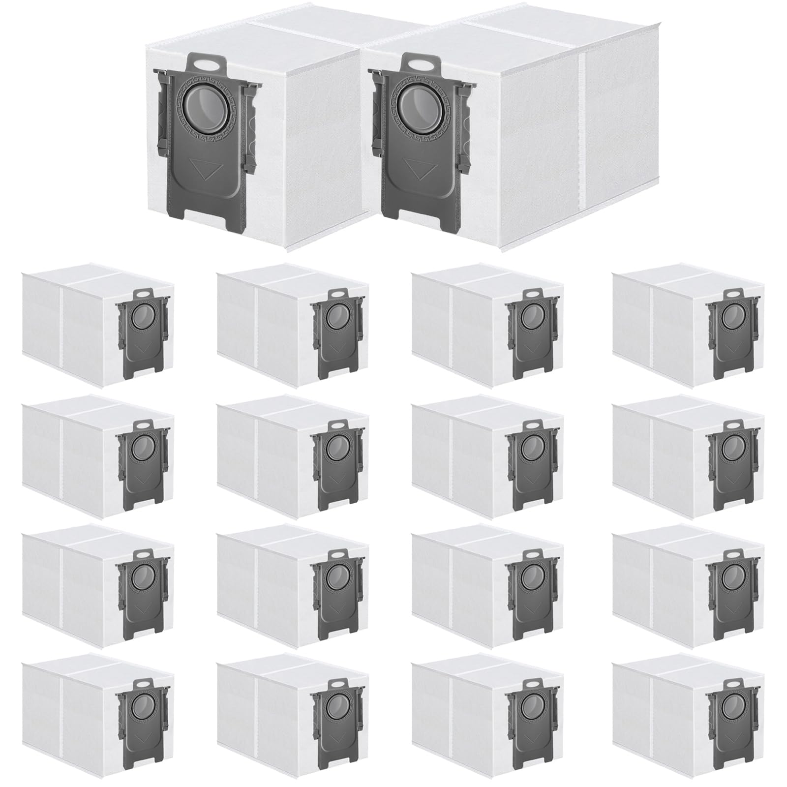 ApexOne 18 Pack Dust Bags for Roborock QV 35A/Qrevo S5V/Saros 10/10R/Q Revo/Qrevo S/Qrevo Pro/Qrevo MaxV/Qrevo Master/Qrevo Plus/S8 Max Ultra/S8 MaxV Ultra/Qrevo Slim Vacuum Cleaner, 3.2L Capacity