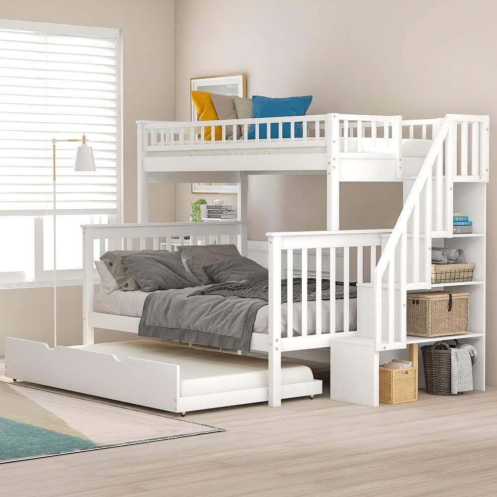 Solid Wood Full Bunk Beds with Storage Drawers, Bunk Beds Amazon.ca Home & Kitchen