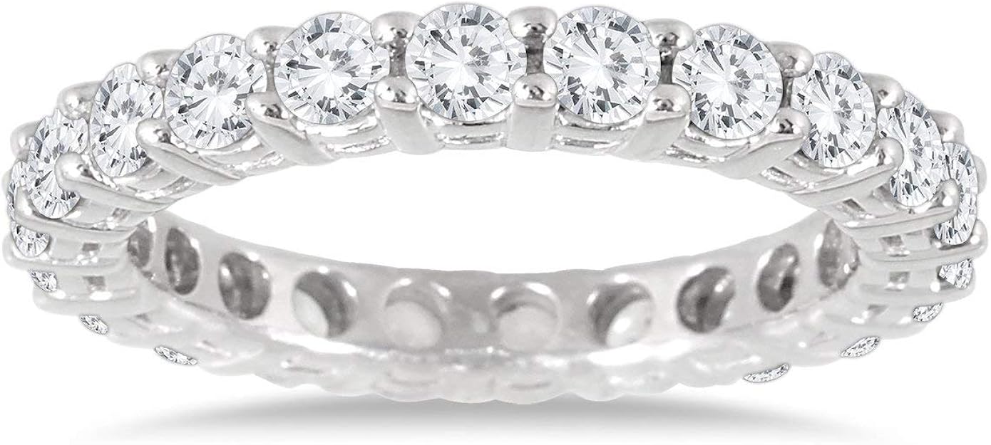 2 Carat TW Diamond Eternity Band in 14K White Gold SZUL Amazon.co.uk