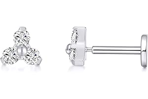 Limerencia G23 Hypoallergenic 18g Flat Back Stud Earrings | F136 Implant Grade Titanium Press Fit Threadless Push Pop in Cart