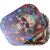 FANVANAI Metal Tray with Soft PVC Magnetic Lid Small Cute Decorative Tray Ideal Storage for Home or on The Go, 7