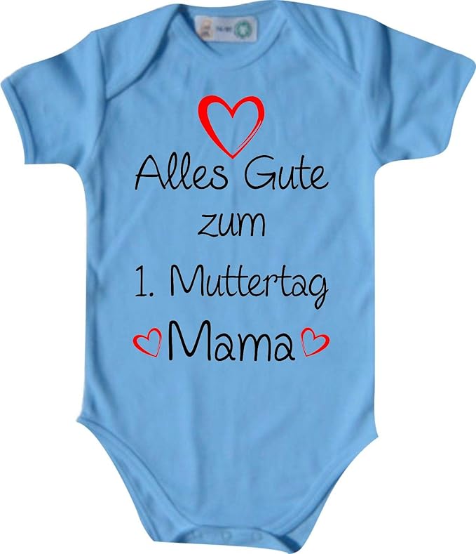 Shirtracer Baby Body - Wer Braucht Superhelden Ich Hab Mama - Blau, 100% Baumwolle