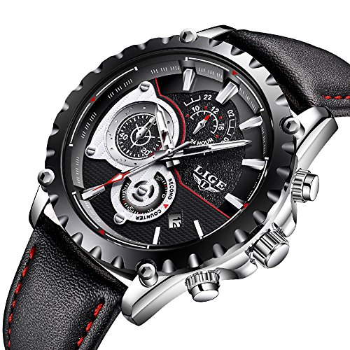 Watch men sport quartz clock mens leather dress watches…