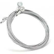 Whiting & Davis Roll-Up Truck/Trailer Door Cables - Pair, 1/8" Galvanized Alloy Steel, 110" Length