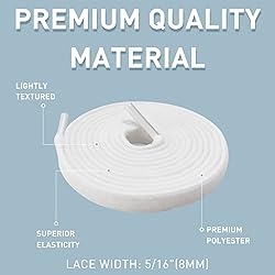 UamGlsob 2 Pairs 5/16" Flat Elastic Shoe