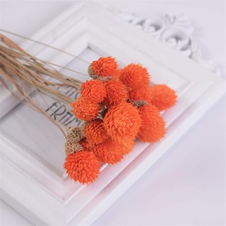 Amazon ウェディングブーケ 15ピースドライフラワーブーケット造花カラフルな花ハンドメイド家の装飾diyの手作りの花 永遠の花 Color Orange 造花 オンライン通販