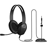 Cyber Acoustics AC-4000 Stereo PC Headset with Reinforced TuffCord | Durable PC Headset with Stereo Audio, Reinforced Design, Adjustable Fit, Volume Control, Reliable Performance for Daily Use