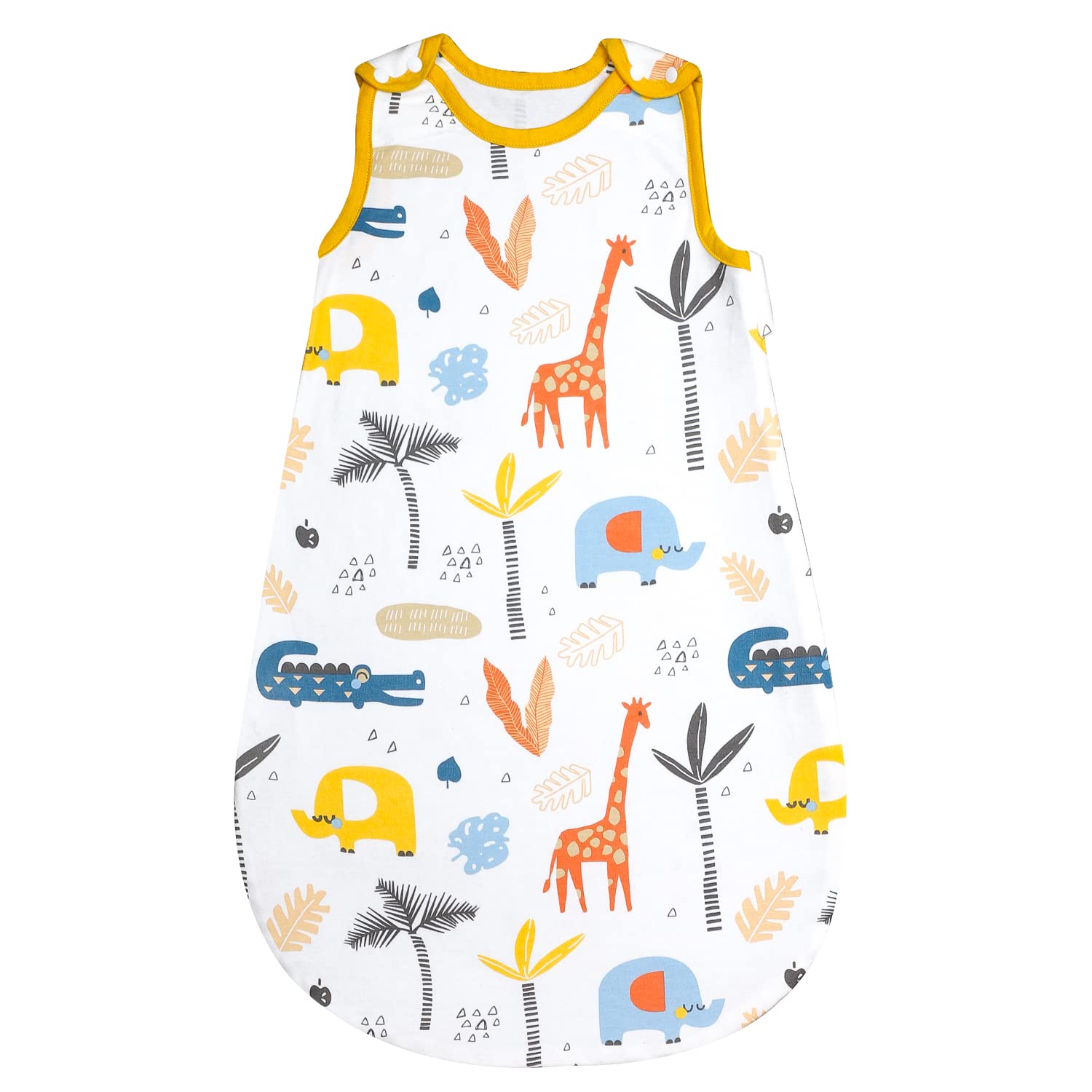 MOEMOE BABY 0.5 Tog Sleeping Bag Baby Sleeping Bag Summer Sleep Bag Toddler Sleeping Bag Cotton Sleep Sack Sleeveless Wearable Blanket,Giraffe,6-12 Month,M