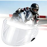 PSLER Shatterproof Helmet Visor for Bell Qualifier &amp; Qualifier DLX,Clear | Impact-Resistant ,UV400 Protection, Motorcycle Tinted Face Shield Replacement for Bell Qualifier/Star/Vortex/RS-1/Revolver