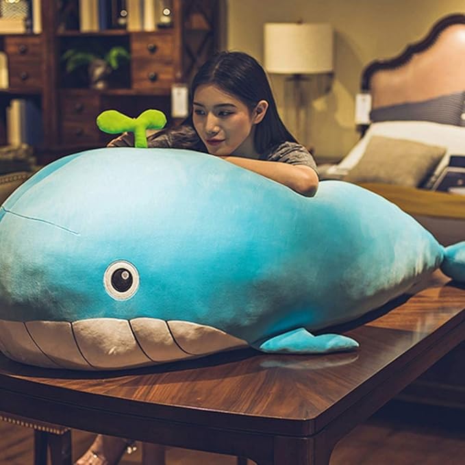 Amazon Co Jp イルカぬいぐるみ クール 抱きまくら 冷感 ひんやり クッション ブルー キャラクター ぬいぐるみ プレゼント 枕 まくら 可愛い 癒しグッズ かわいい 洗える リラックス 100cm グッズ だきまくら 恐竜動物 サメ ホーム キッチン