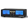 Douk Audio VU2 MIC & Line Dual VU Meter, Analog Sound Level Indicator, 4-Way Splitter Switch, Audio Switcher Box for Speaker/Amplifier/Preamp (Blue Version)