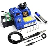 TOAUTO DS90 Soldering Station-°F & °C Dual Digital Display Soldering Iron Station Kit,90W Soldering Iron,302℉- 842℉ Temperatu