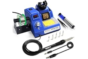 TOAUTO DS90 Soldering Station-°F & °C Dual Digital Display Soldering Iron Station Kit,90W Soldering Iron,302℉- 842℉ Temperatu