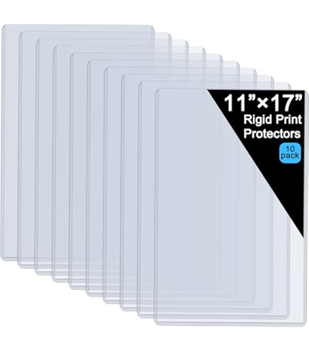 25 Pcs 8 1/2" X 11" Rigid Print Protectors Clear Sheet Protectors Hard Plasti