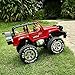 SZJJX 1:10 Remote Control Car 4WD Shaft Drive Truck Large Four-wheel Drive Remote Super Off-road racing Toy Radio Controlled rc Chargeable Off-road Rock Crawler(JJX 601 Vehicle Red)