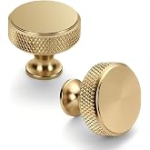 Asidrama 10 Pack Champagne Bronze Kitchen Cabinet Knobs Knurled Dresser Knobs Drawer Pulls Cabinet Hardware Aluminum Knob for Dresser Drawers
