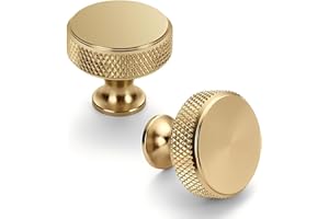 Asidrama 10 Pack Champagne Bronze Kitchen Cabinet Knobs Knurled Dresser Knobs Drawer Pulls Cabinet Hardware Aluminum Knob for