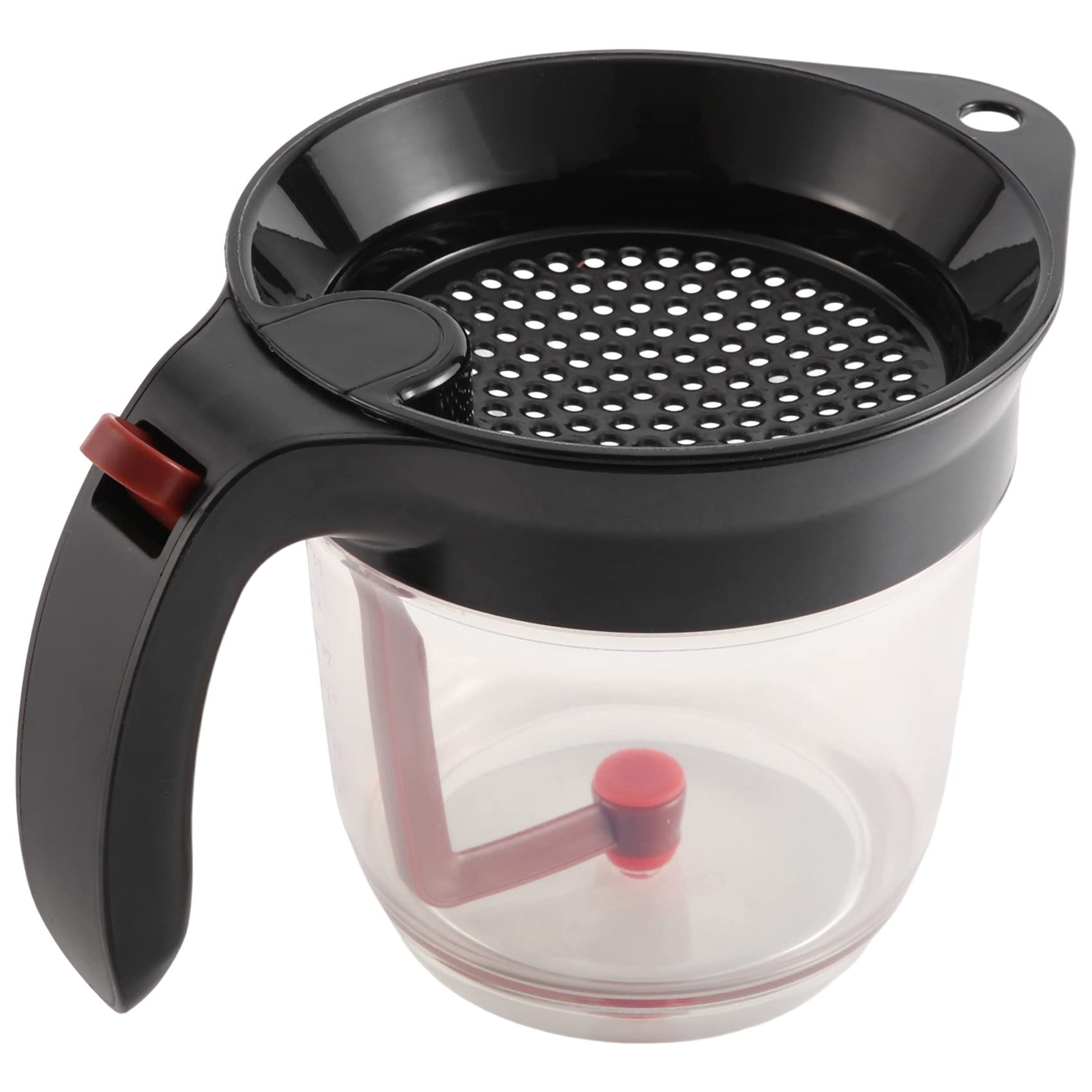 Folceretsc 1000ML Oil Separator Measuring Cup and Strainer with Bottom Release for Sauces and Other Liquids with Oil Grease