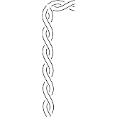 Quilting Creations Cable Border Quilt Stencil, 1 x 13