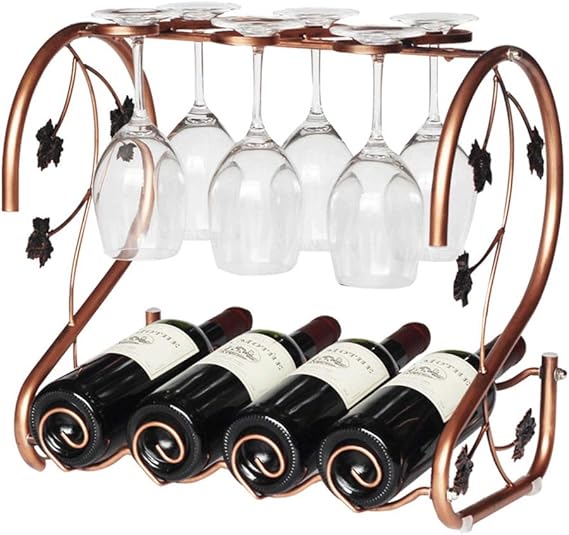 WDWine racks Estante para Botellas de Vino, Metalizado Cromado
