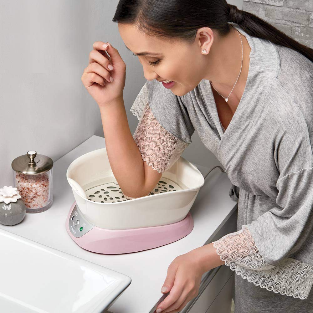 HoMedics ParaSpa Paraffin Wax Bath | Wax Warmer | Bonus 3 lb Paraffin Wax & 20 Hand Liners | Soothing Hand & Foot Spa | Moisturizing System | Hypoallergenic, Blue: Health & Personal Care