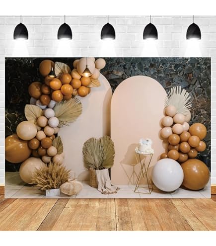 Boho Oh Baby Backdrop - 7x5ft Pink Floral Baby Shower Photography Background