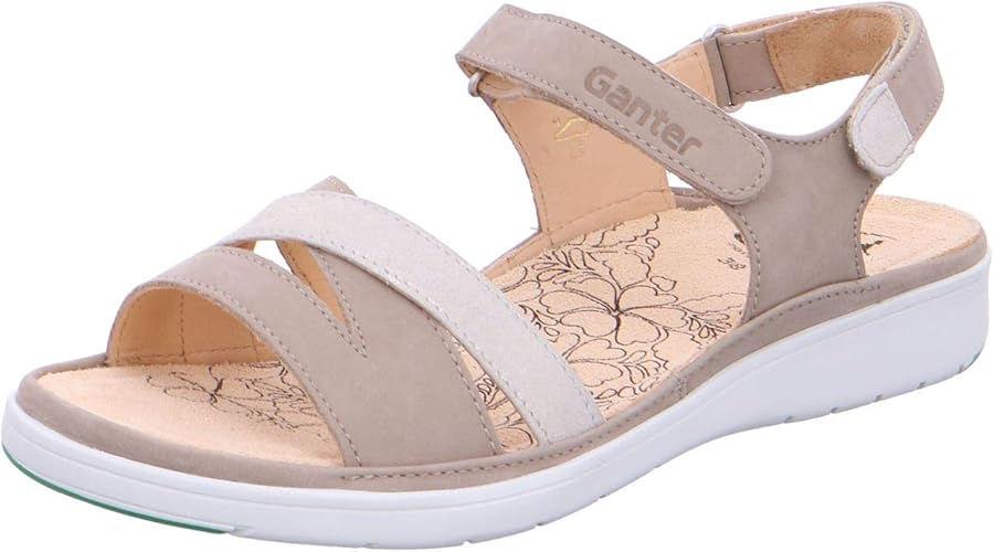 Ganter Damen Gina-g Slipper - Bequeme Pantolette Mit Wechselfußbett & Klettverschluss