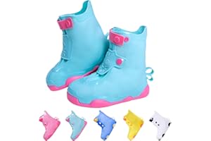 MLUUHK Rain Shoe Covers, Waterproof Shoe Covers for Kids Rain Boot, Non-Slip Reusable Galoshes for Boys and Girls
