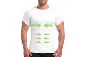 Lgtfy 4D Mens Compression Shirt Short Sleeve, Gynecomastia Tummy Control Back Support Undershirt, Slimming Vest