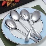 Kyraton Stainless Steel Serving Spoons Set 4 Pcs - 2 Serving 2 Slotted view 2