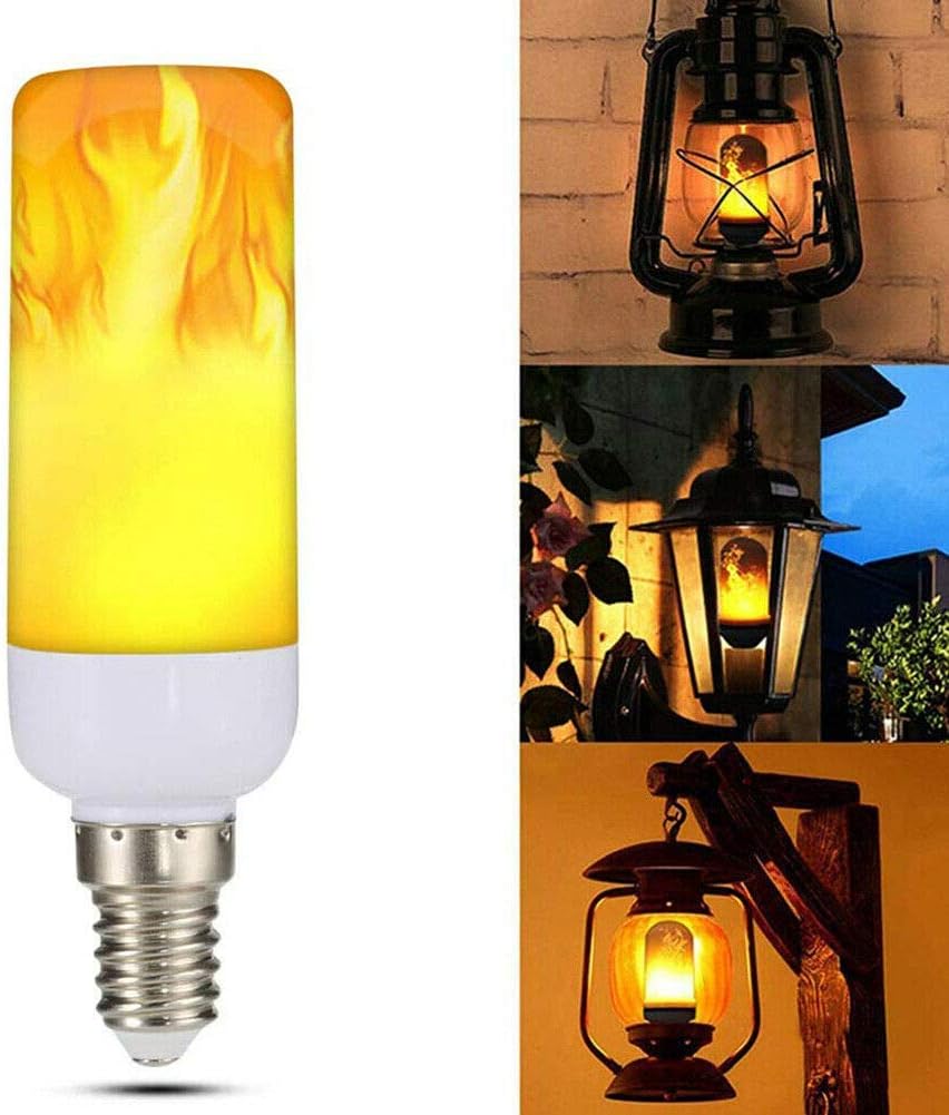 Flame Light Bulbs B22 LED Flickering Flame Bulb 4 Modes with Upside Down Effect Flame Effect Light Bulbs Decorative Lights for Halloween Christmas Home Hotel Bar Party Orange Light Bulb