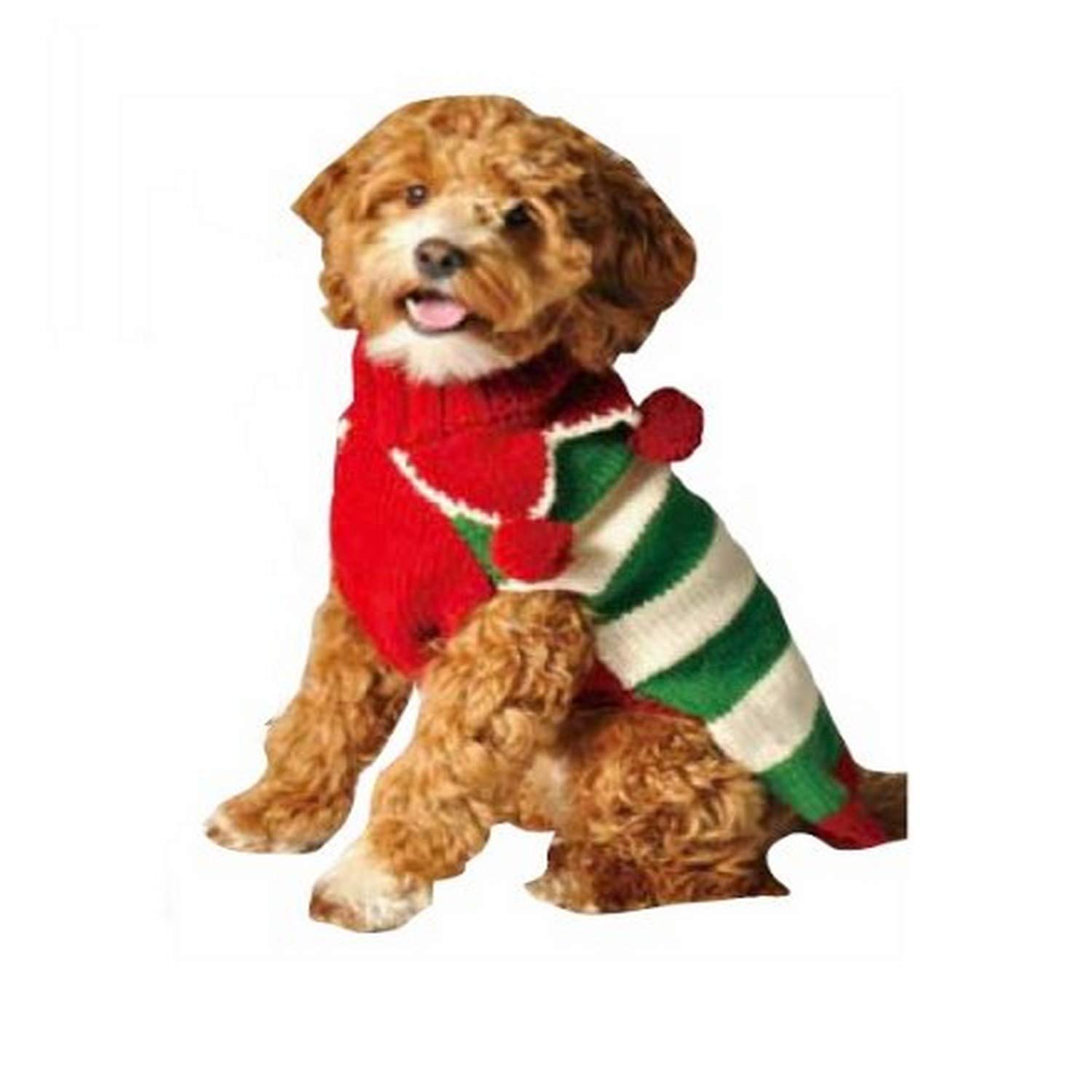 Chilly Dog Christmas Elf Sweater, Large