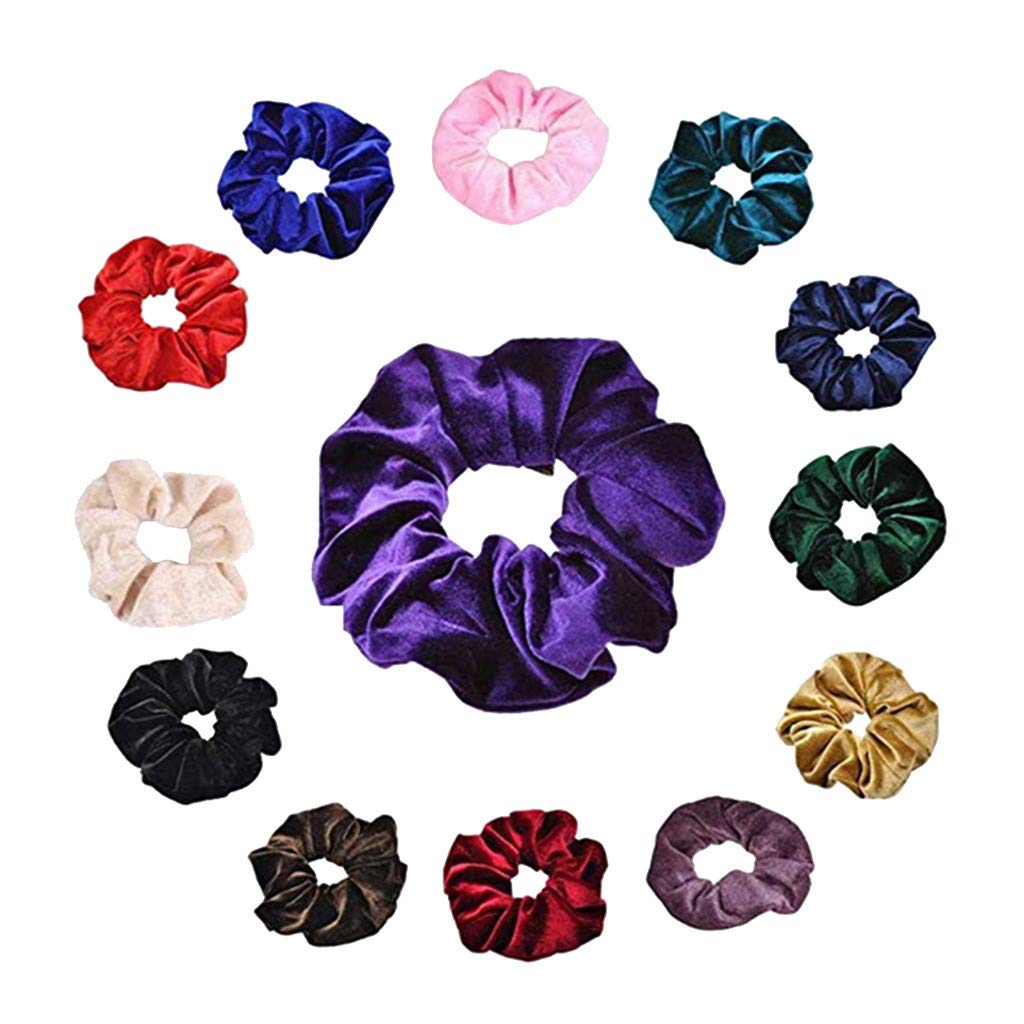 KNDDYY 20 Pcs Hair Scrunchies Velvet Elastic Hair Bands Scrunchy Hair Ties Ropes Scrunchie Hair Accessories (20PC)