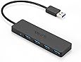 Anker Ultra Slim Extra Leicht 4-Port USB 3.0 Datenhub f&uuml;r Apple MacBook, MacBook Air, MacBook Pro, Mac Mini, iMac, MacPro, Windows Laptops und Ultrabooks, sowie PCs und weiteren USB 3.0 kompatiblen Ger&auml;ten (Schwarz)