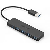 Anker Ultra Slim Extra Leicht 4-Port USB 3.0 Datenhub f&uuml;r Apple MacBook, MacBook Air, MacBook Pro, Mac Mini, iMac, MacPro, Windows Laptops und Ultrabooks, sowie PCs und weiteren USB 3.0 kompatiblen Ger&auml;ten (Schwarz)