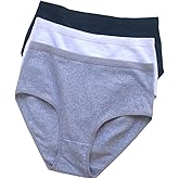 AYMGVK Women's High Waist Cotton Underwear Briefs Stretch Full Coverage Panties