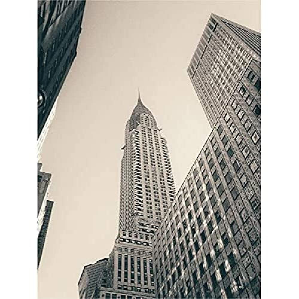 Lextrait Chrysler Building NY BW Canvas Wall Art Print