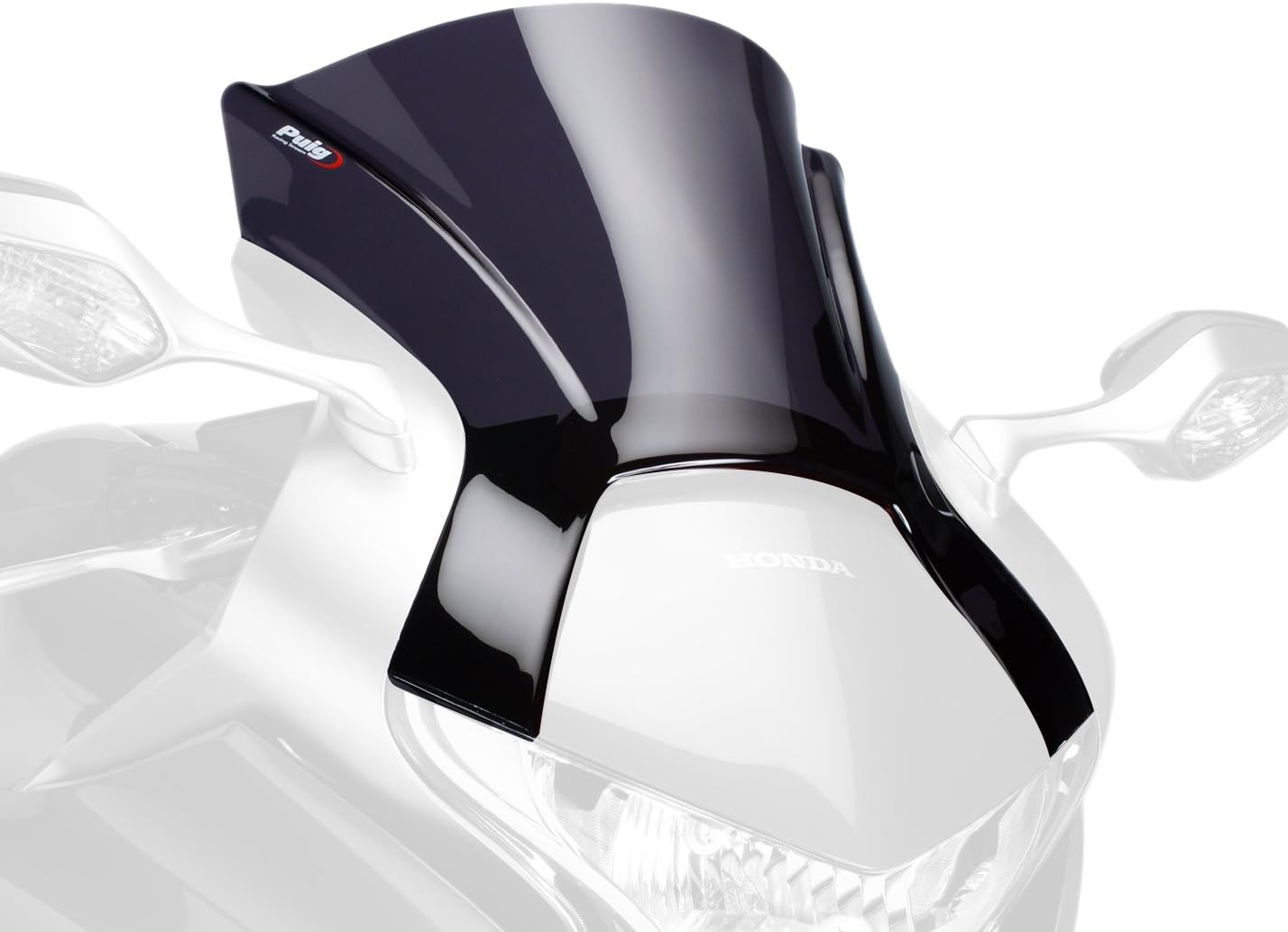 Puig 5251F Z-Racing aerodynamic and sporty windscreen made of 3 mm acrylic with double height and side channels that improve protection and stability