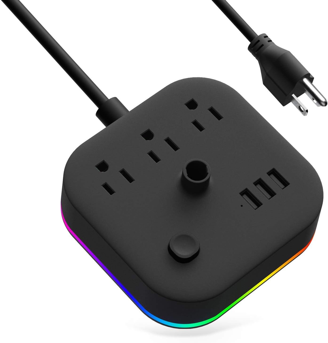 Gamenote RGB Headphone Stand & Power Strip 2 in 1 Desk Gaming Headset Holder with 3 USB Charging Ports and 3 Power Outlets Earphone Hanger Accessories for Desktop Gamer: Electronics