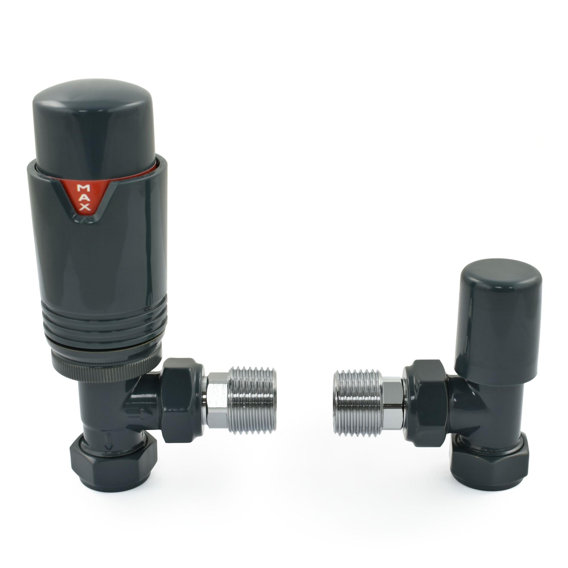 Thermostatic Radiator Valve Angled TRV – Style (All Anthracite)