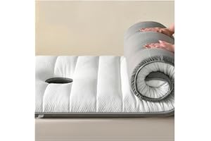 YANGAFJDUA Soft Memory Foam Mattress Topper Lash Bed, Thick Memory Foam Massage Table Pad with Corner Straps & Anti-Slip Base