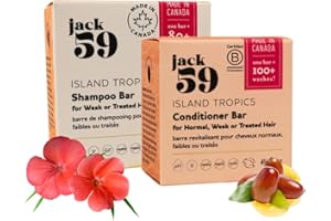 Natural Shampoo and Conditioner Set for Normal, Weak Hair, Solid Shampoo Bar and Conditioner Bar, Boosts Hair Shine, Strength