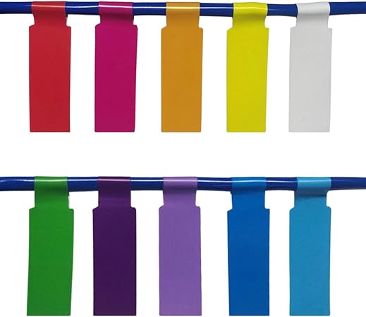 300 Pcs Tear Resistant Wire Identification Labels, Colorful Waterproof Cord Labels,Self Adhesive ...