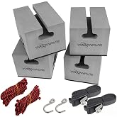 WOOWAVE Canoe Carrier Deluxe Carrier Kit Universal Soft Standard Foam Block for Roof Racks Car-Top Replacement with Tie-Downs, 6 inches