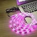 eTopxizu 100CM(3.28Ft) Multi-colour 30leds Flexible 5050 RGB USB LED Strip Light,TV Background Lighting Kit with 5v USB Cable And Mini Controller For TV/PC/Laptop Background Lighting