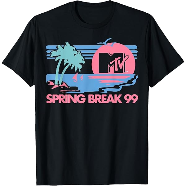 Amazon.com: MTV Spring Break '88 Vintage Surf Graphic T