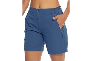 TBMPOY Women's 6" Hiking Cargo Shorts Quick Dry with Pockets Work Golf Short Lightweight Outdoor Active Summer for Women