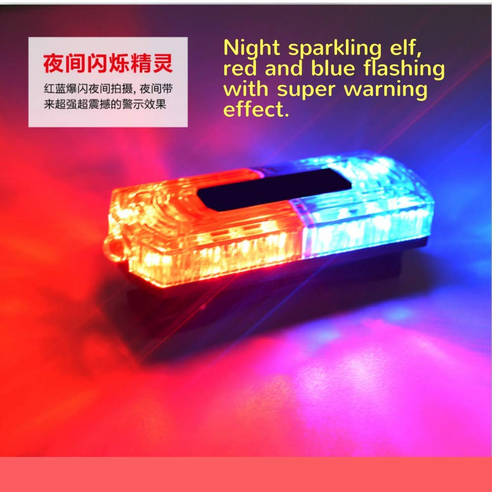 Police LED flashing warning shoulder light safety clip lamp with