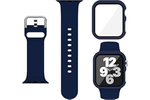 XFEN Sport Silicone Band and Case with Screen Protector for Apple Watch